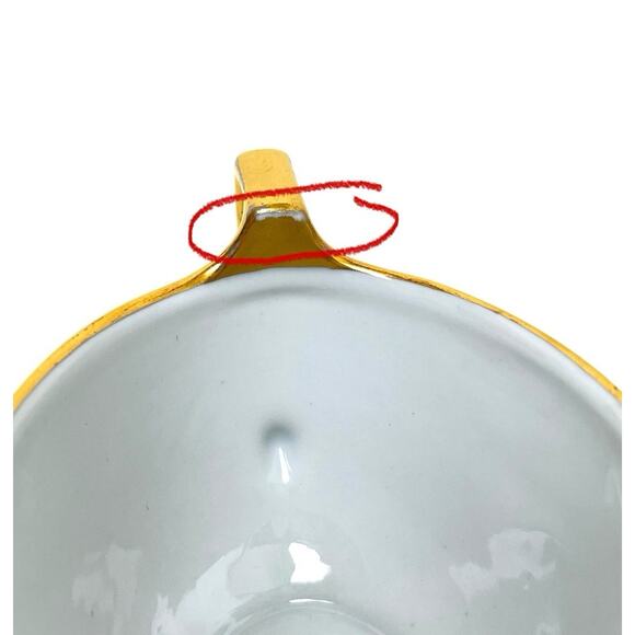 Vintage Stouffer Creamer and Sugar Set Hand Painted Bavaria Porcelain Gold Trim - Picture 14 of 16